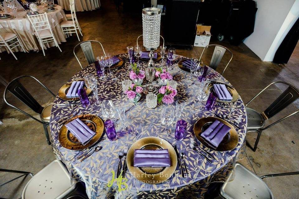 Colorful table settings