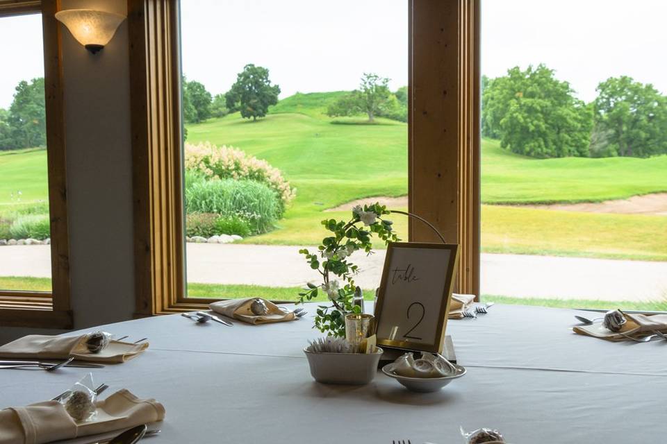Reception w/ Golf course view
