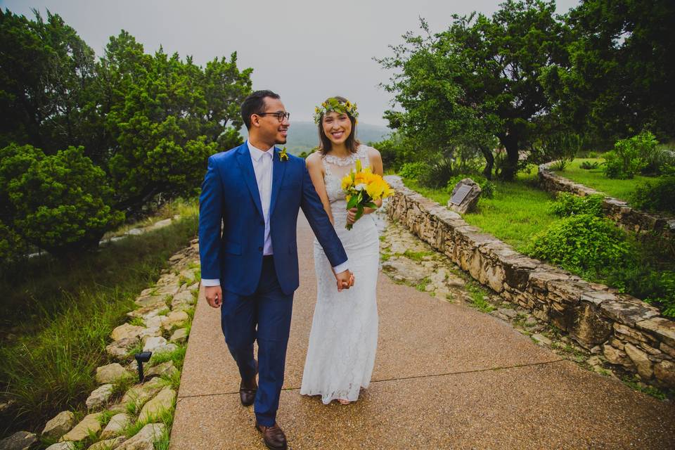 ATX wedding walkway at Chapel Dulcinea