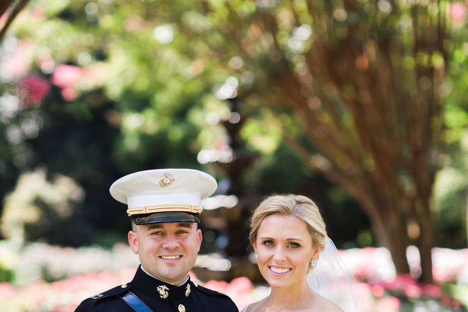 All smiles for the newlyweds