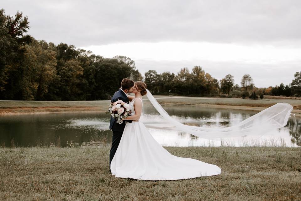 Mr. and Mrs. by the lake