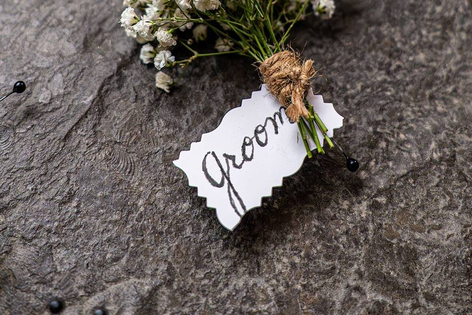 Groom boutonniere