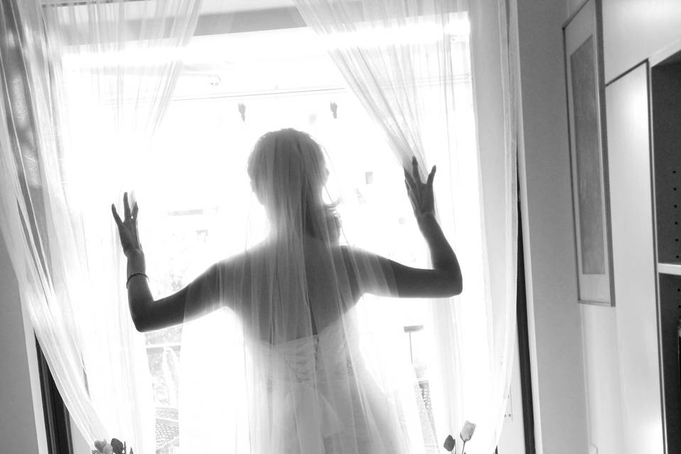 Bride by the window