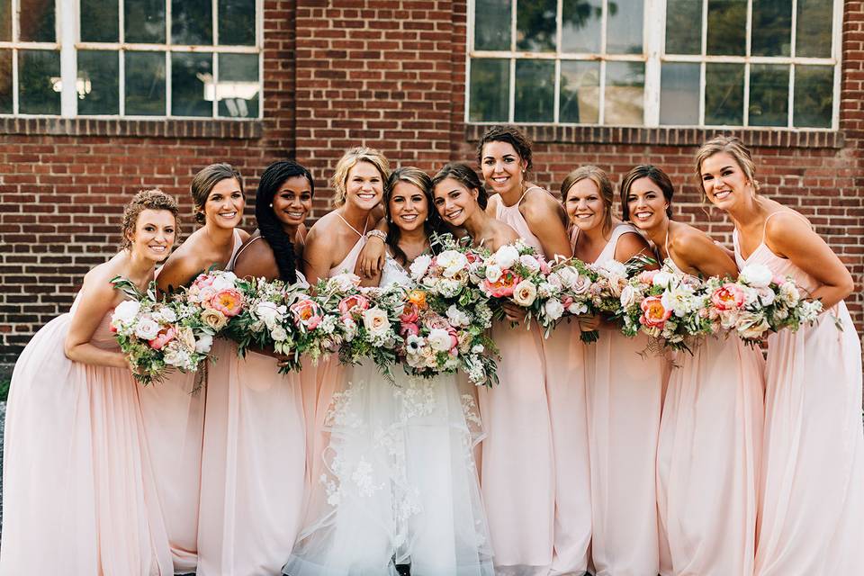 Bouquets of the bridal party