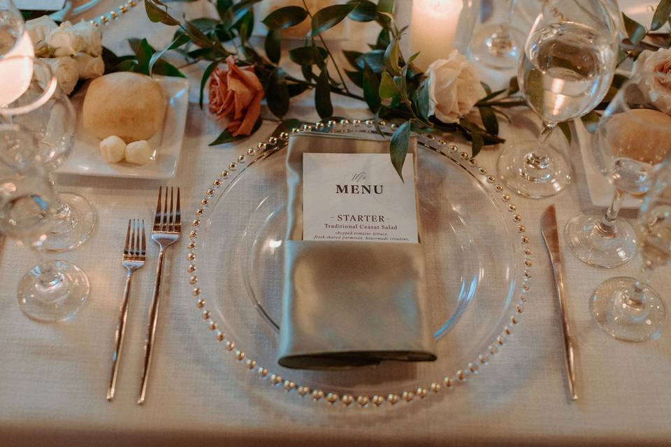 Reception Place Settings