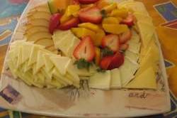 Cheese and fruit platter