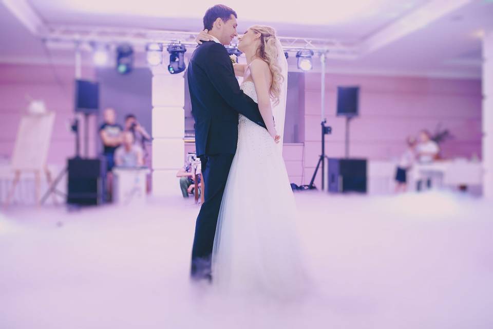 The bride and groom