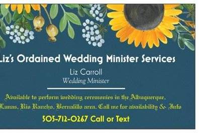 Liz's Ordained Wedding Minister Services