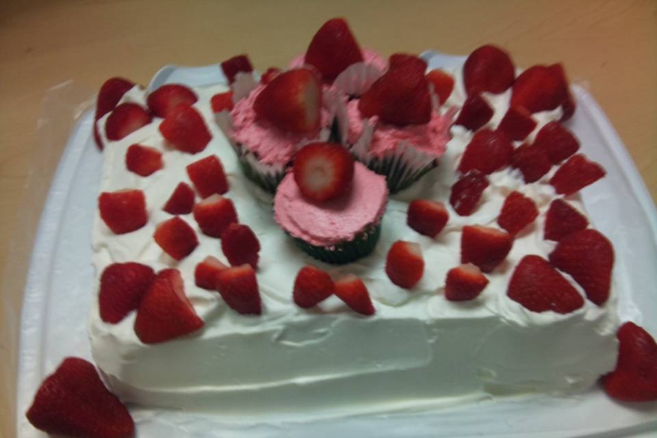 Strawberry Shortcake with Strawberry Creme filling