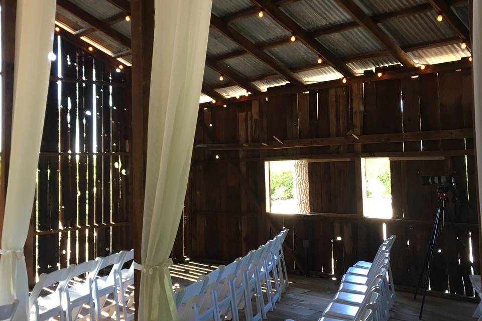 Interior of the barn