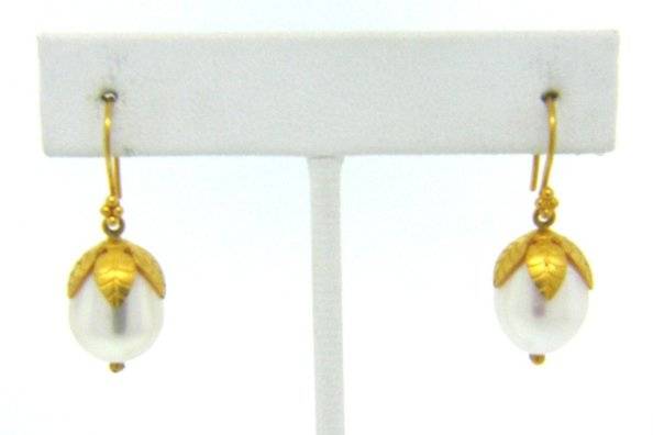 White Pearl Earrings