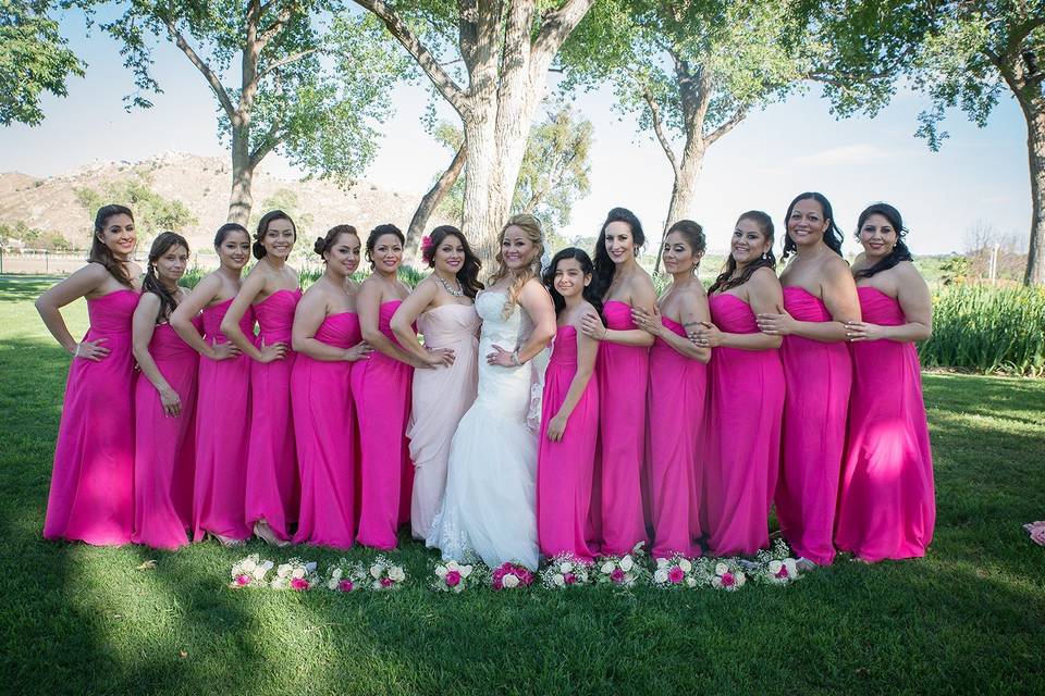 Maribel and her bridesmaids