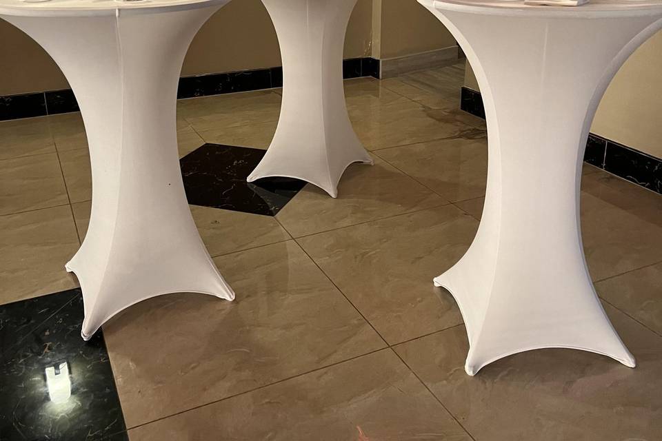 Cocktail tables with covers
