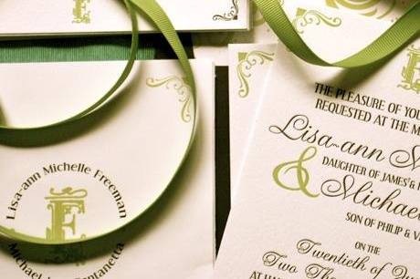 City Chic Letterpress Invitation Suite