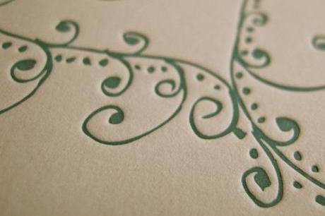 Custom monogram - hand drawn and letterpressed