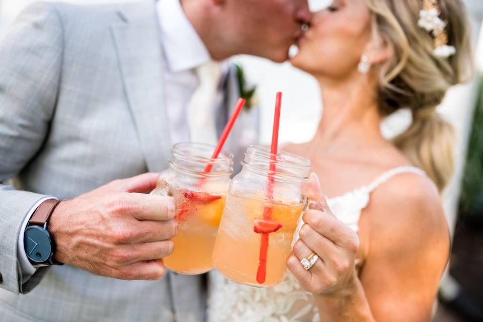 Bride Enjoying Catering