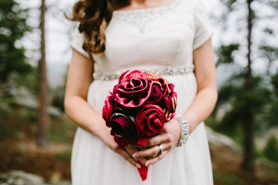 Vintage Silk Tie Bouquet