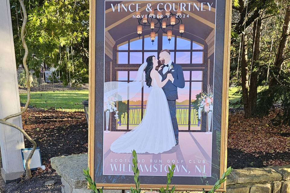 Hand Painted Welcome Sign