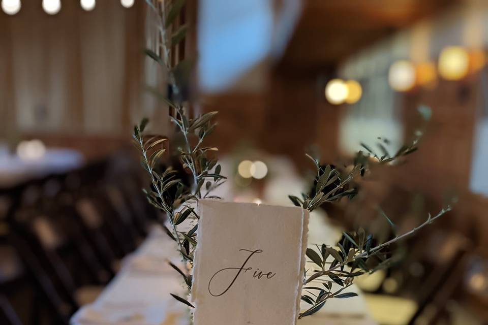 Table number