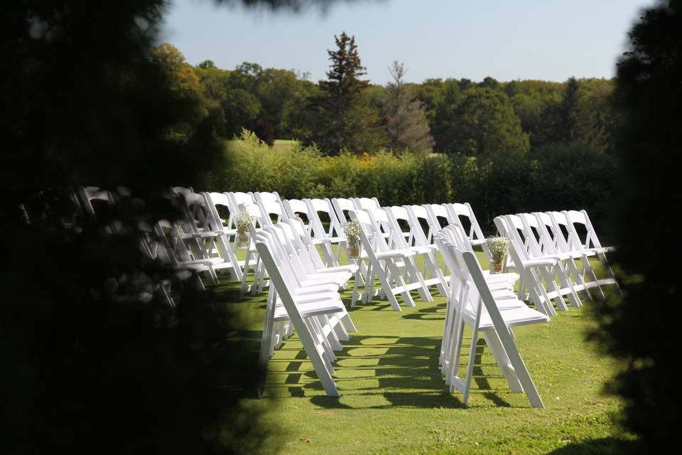 Wedding ceremony setup