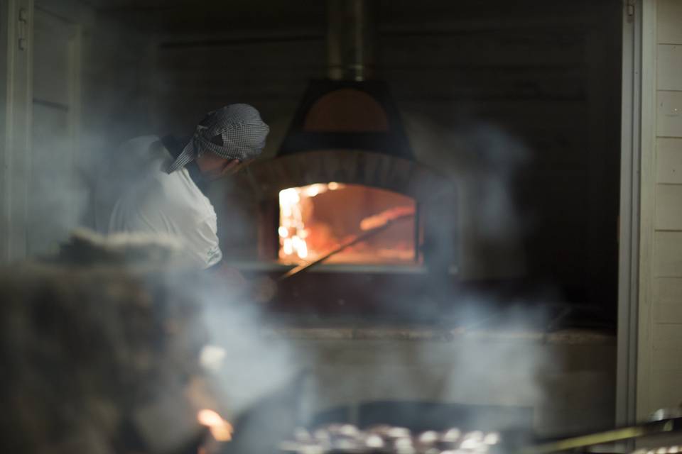 Brick-oven pizza