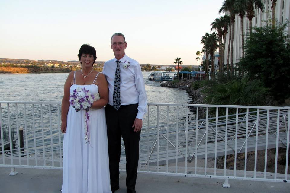 Looking South on the Colorado River in Laughlin, NV.