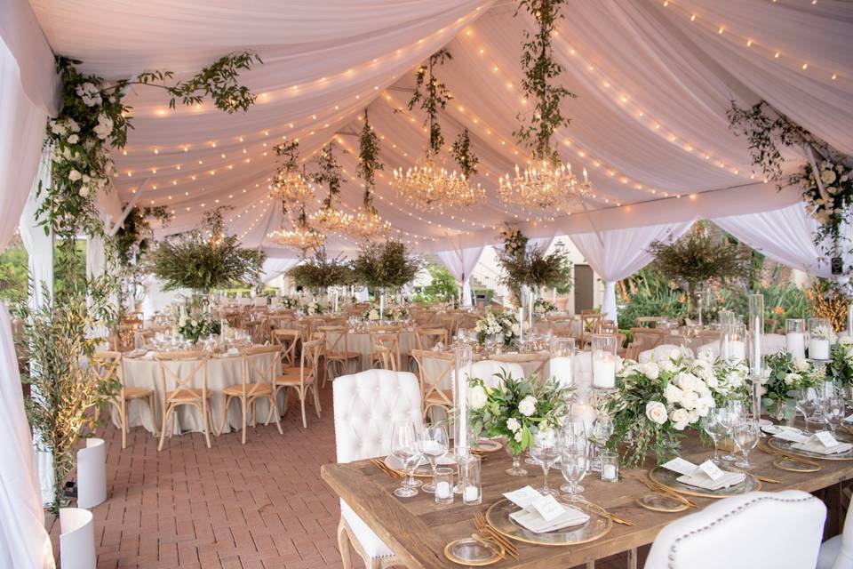 Reception Tent at Pelican Hill