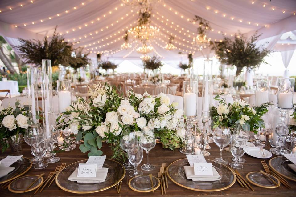 Reception Tent at Pelican Hill