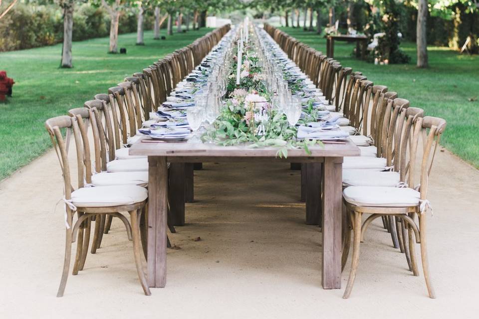 168 ft Reception Table