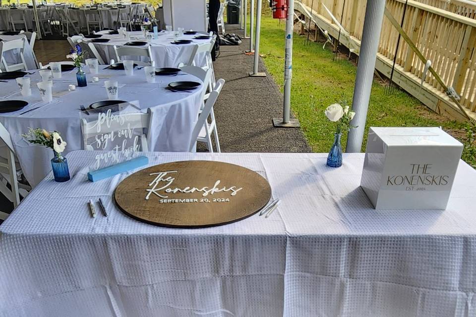 Card and Guestbook Table