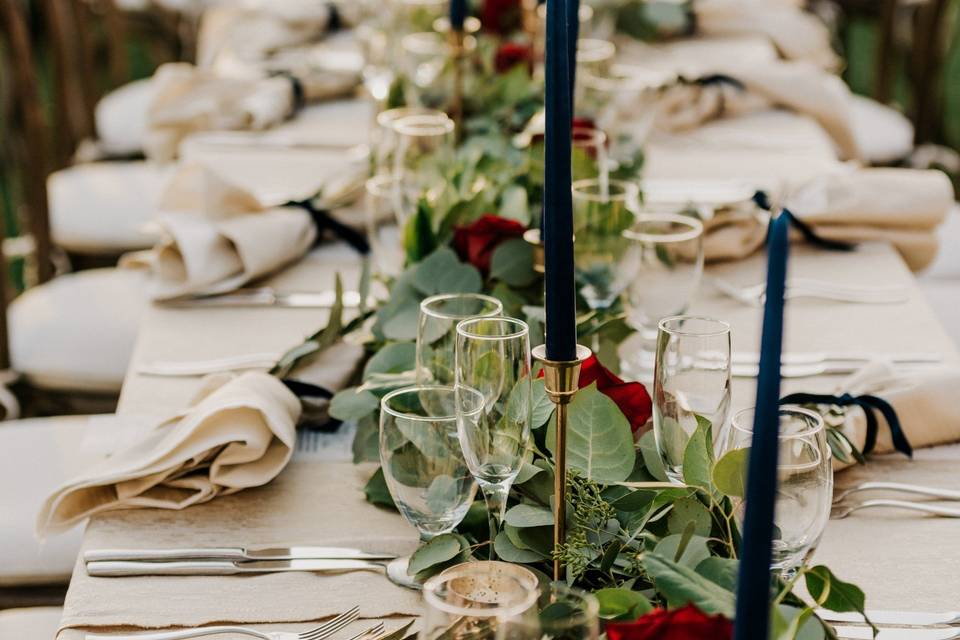 Floral Garland Table Runner