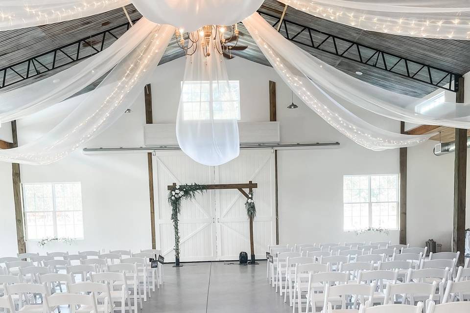 Indoor ceremony setup