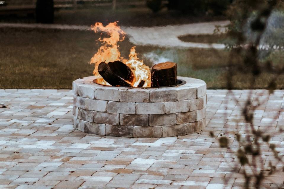 Outdoor firepit area