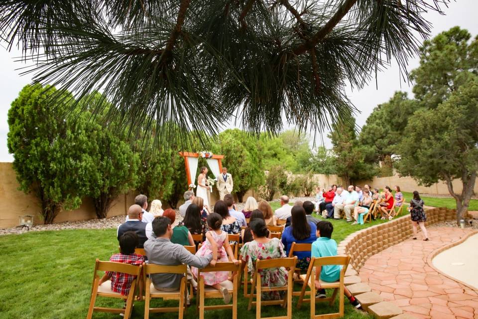 Our backyard wedding