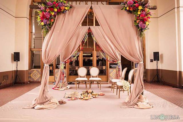 Vibrant wedding chuppah