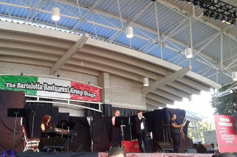 Performing at Festa Italiana