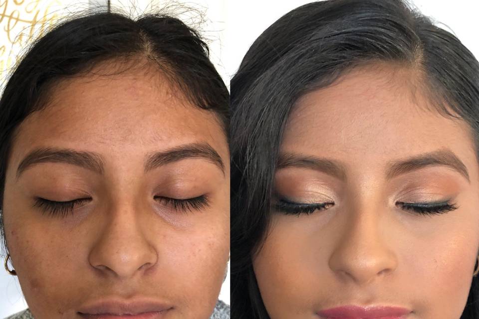 Before and after Natural Glam