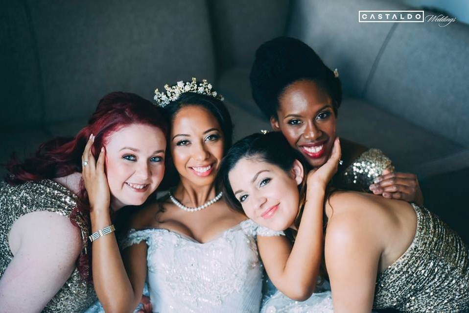 The bride and her best friends