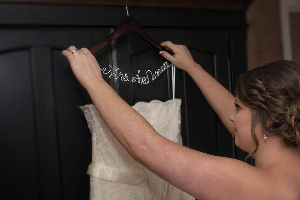Hanging the dress