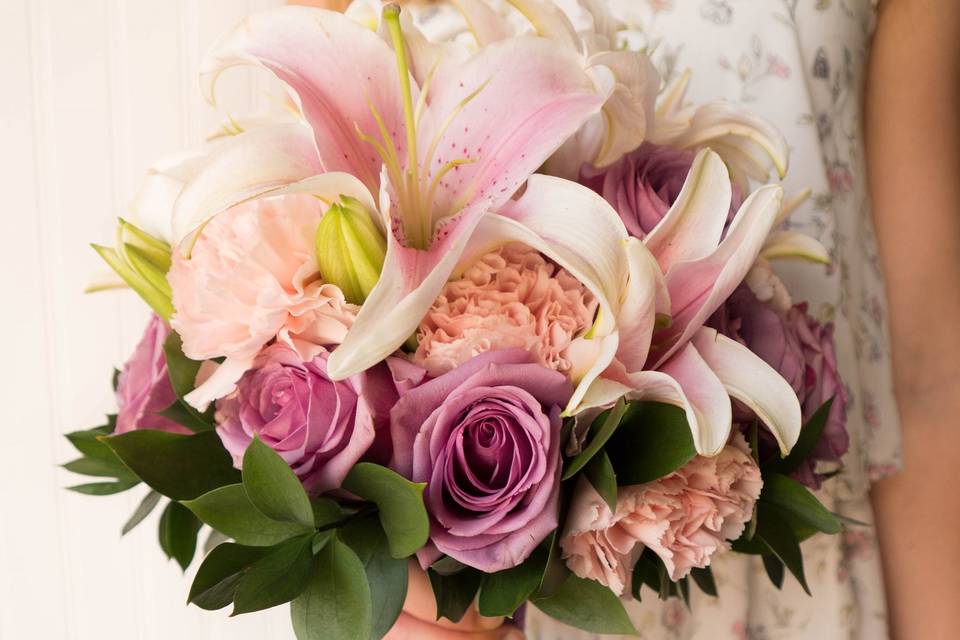 Pink Bridesmaids Bouquet