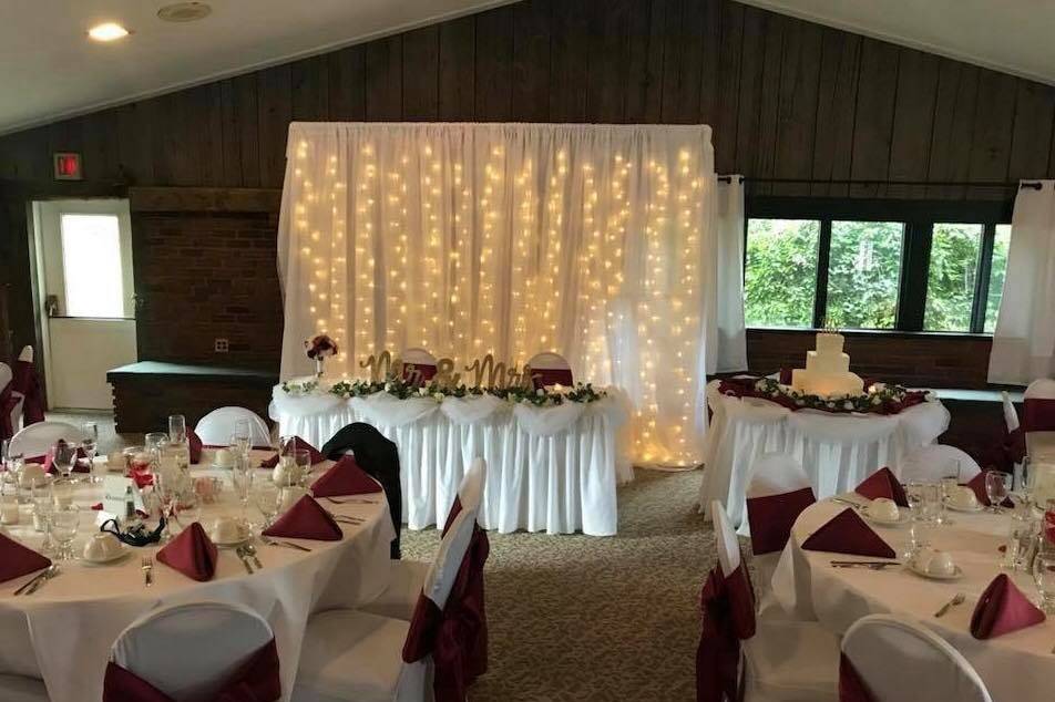 Sweetheart table backdrop