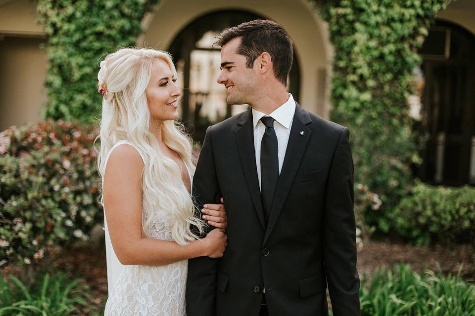 Wedding-day hairstyle