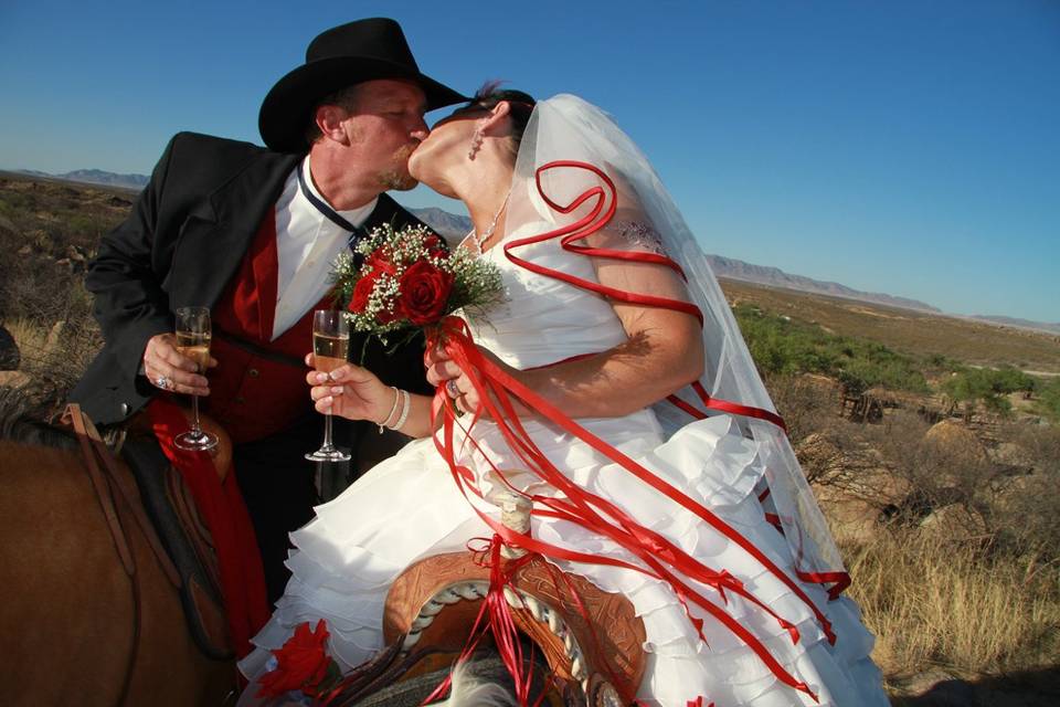 cowboy and cowgirl wedding