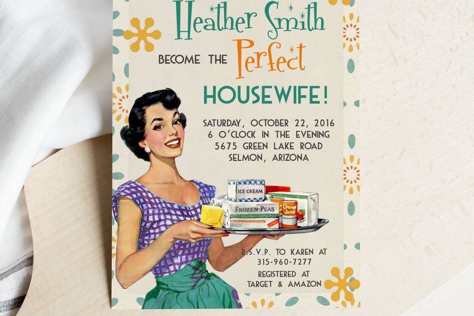 Retro Housewife Bridal Shower