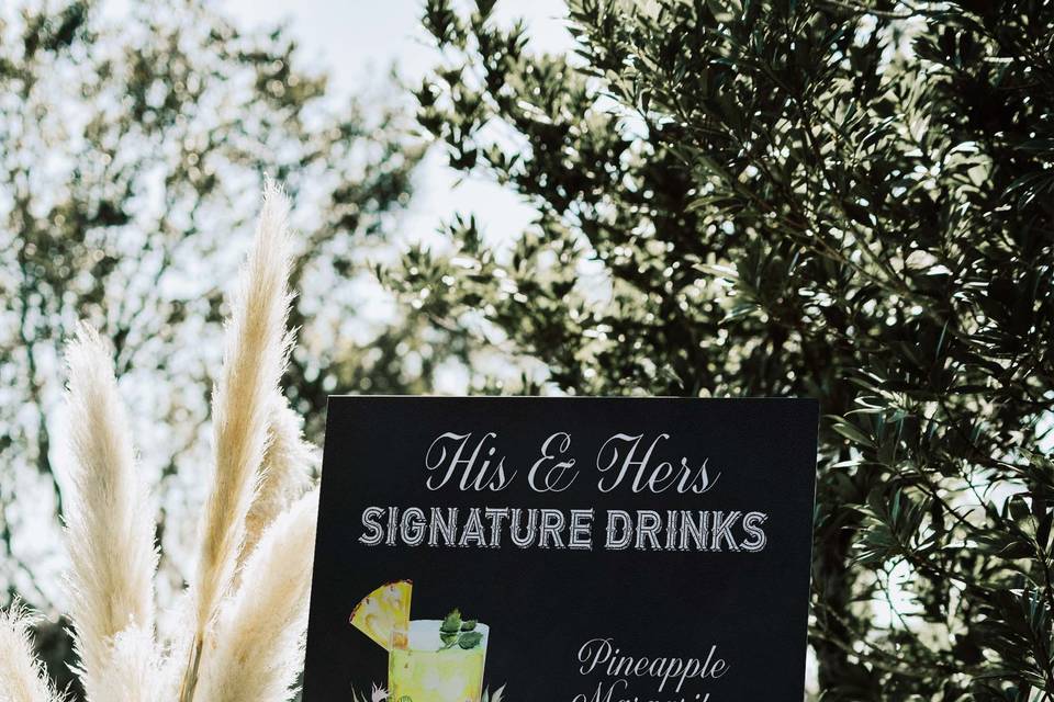 Signature Drink Signs