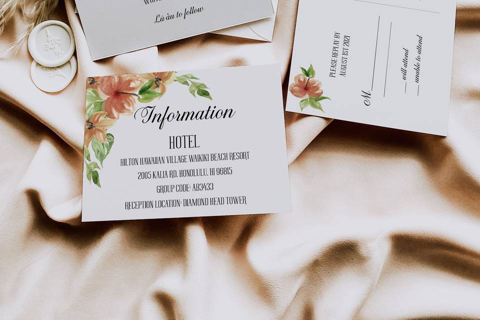 Hawaii Wedding Invitations