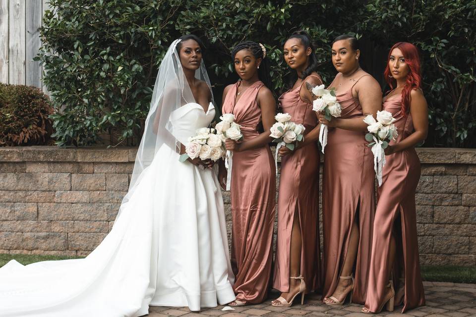 Stunning bridal party