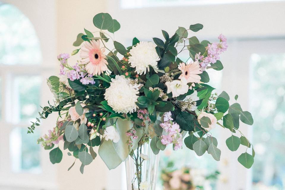 Tall and colorful table flowers