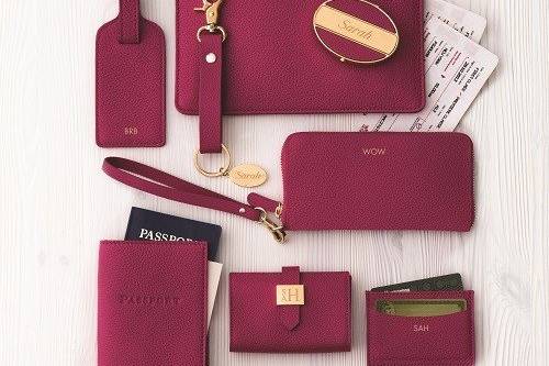 Personalize a colorful collection of leather accessories for your bridesmaids!