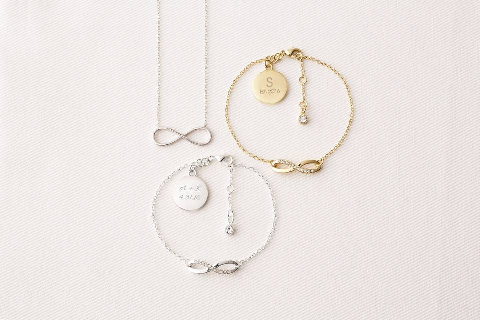 Something new: Personalize a bracelet with your new monogram to start your forever after.